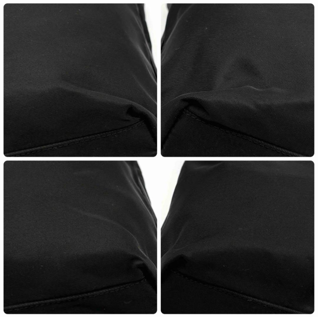 極美品✨プラダ トートバッグ ナイロン レザー 三角ロゴ ゴールド金具 ブラック