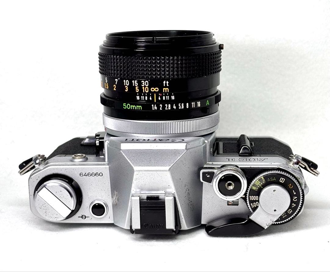 【完動品】キャノンフィルムカメラAE-1 &50mm f1.4No3471342