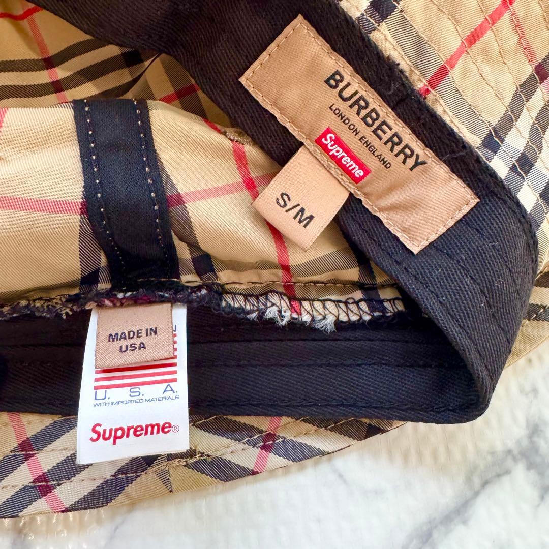 ⭐︎【美品】バーバリー　シュプリーム　バケットハット ノバチェック　ホースロゴ ⭐︎