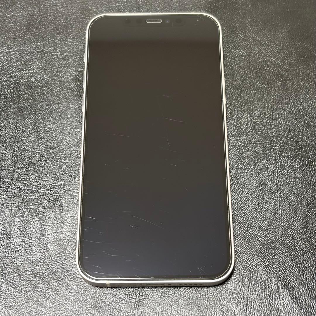 iPhone12 64GB バッテリー残量80% ホワイト + 箱,充電ケーブル