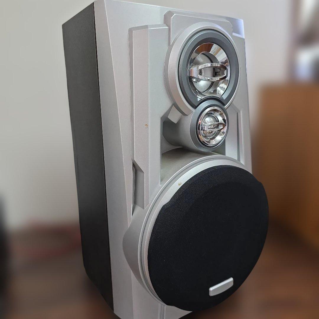 2ウェイスピーカー シルバー・ブラック