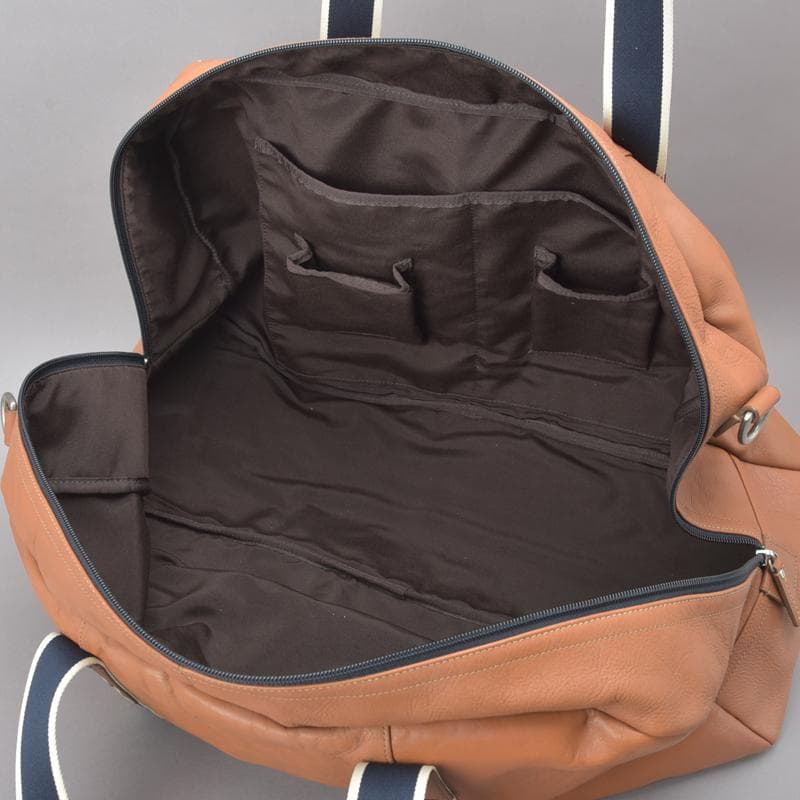 美品◇COACH コーチ ヘリテージダッフル ボストンバッグ 2WAY レザー茶