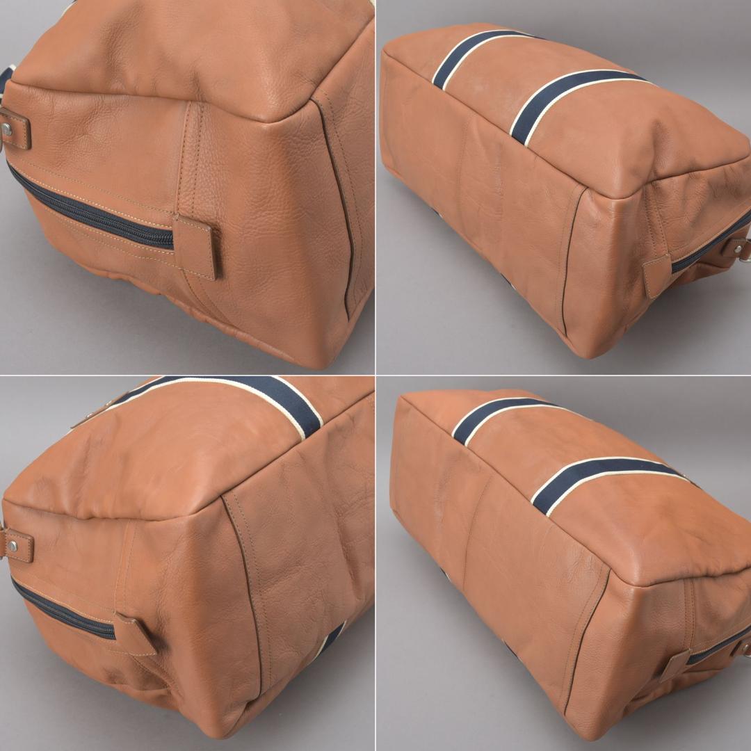 美品◇COACH コーチ ヘリテージダッフル ボストンバッグ 2WAY レザー茶