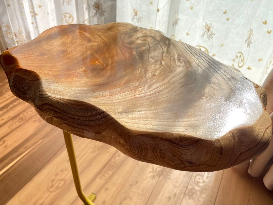 一枚板　無垢　サイドテーブル　コーヒーテーブル