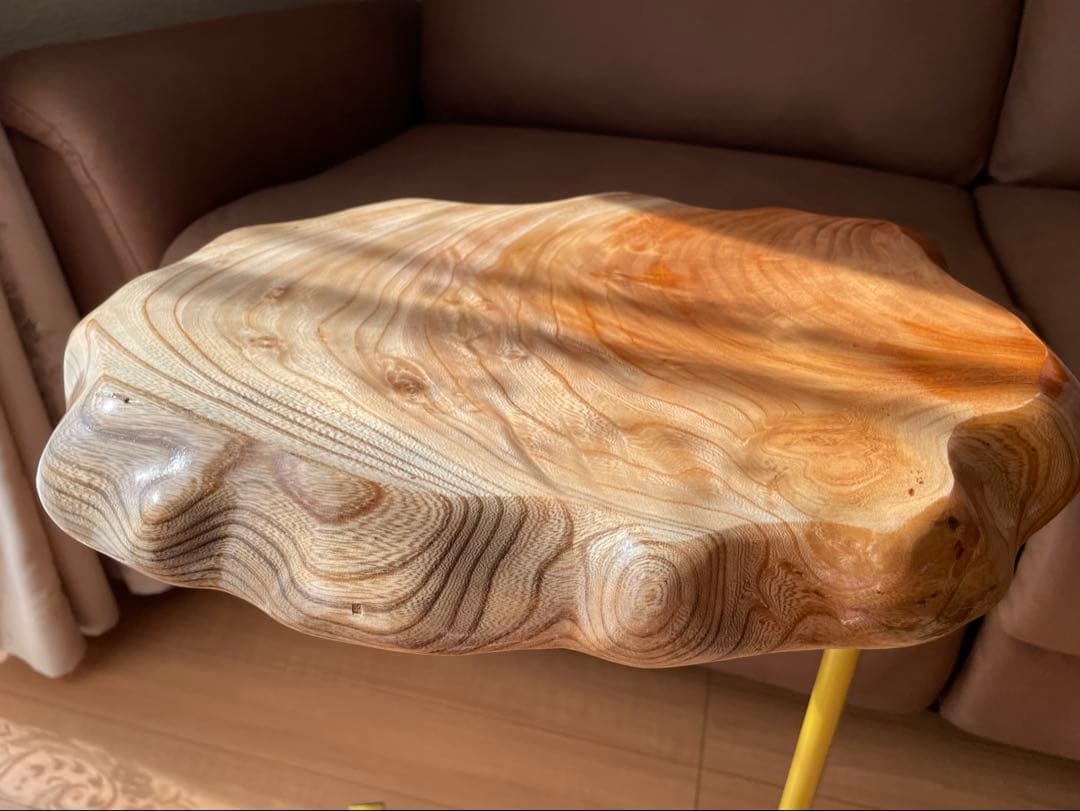 一枚板　無垢　サイドテーブル　コーヒーテーブル