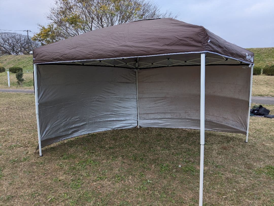 FIELDOOR　ワンタッチタープ　3m×3m　サイドシート2枚+おまけ付き
