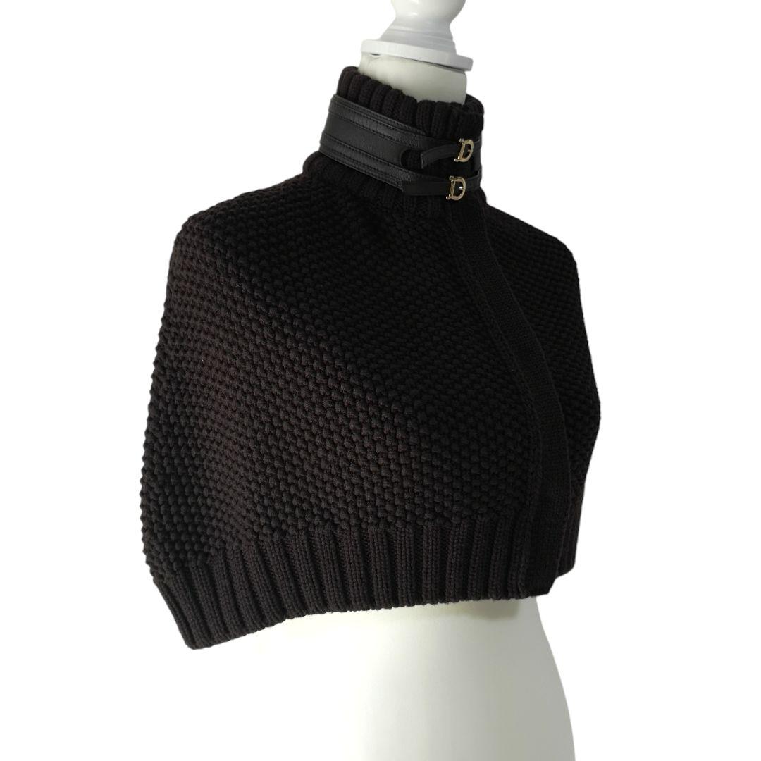 美品 Salvatore Ferragamo ニットケープ 羽織 ガンチーニ Ｍ