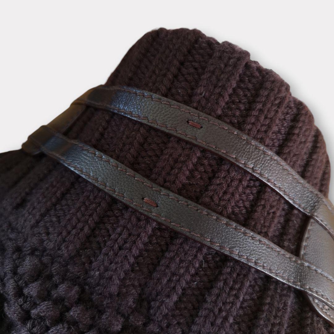 美品 Salvatore Ferragamo ニットケープ 羽織 ガンチーニ Ｍ