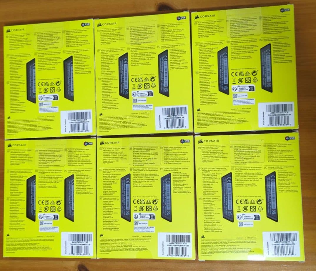 【mia】CORSAIR DDR5-6600MHz 32GB 6点セット