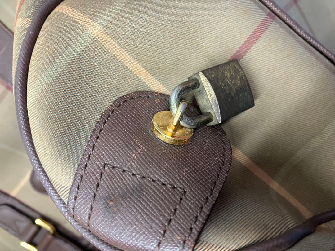 Burberry　バーバリー　ボストンバッグ マルチカラー　ビンテージ