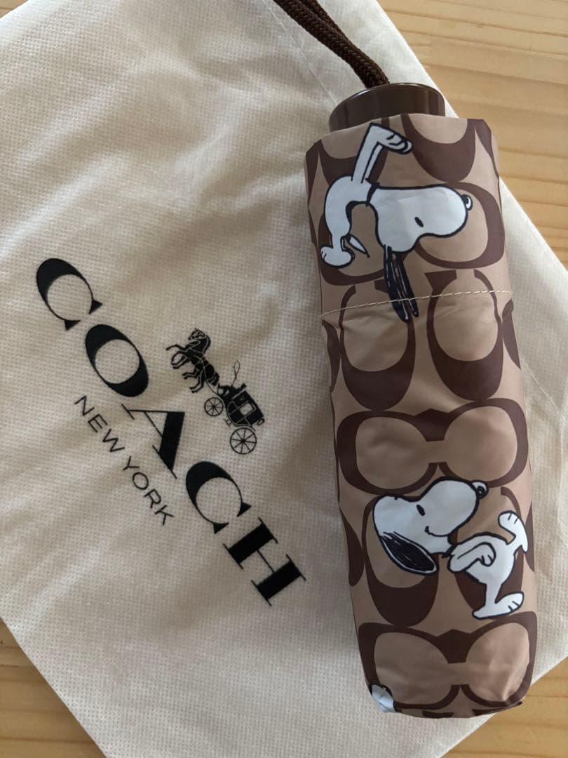 COACH✖️スヌーピー/ 折りたたみ傘 晴雨兼用