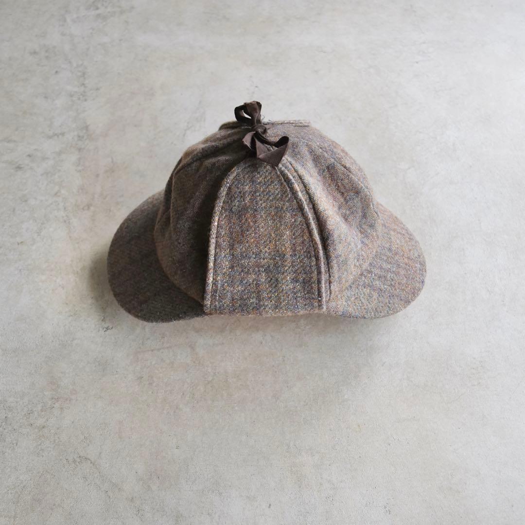 60s ディアストーカーハット ツイード XL USA製 レア ヴィンテージ