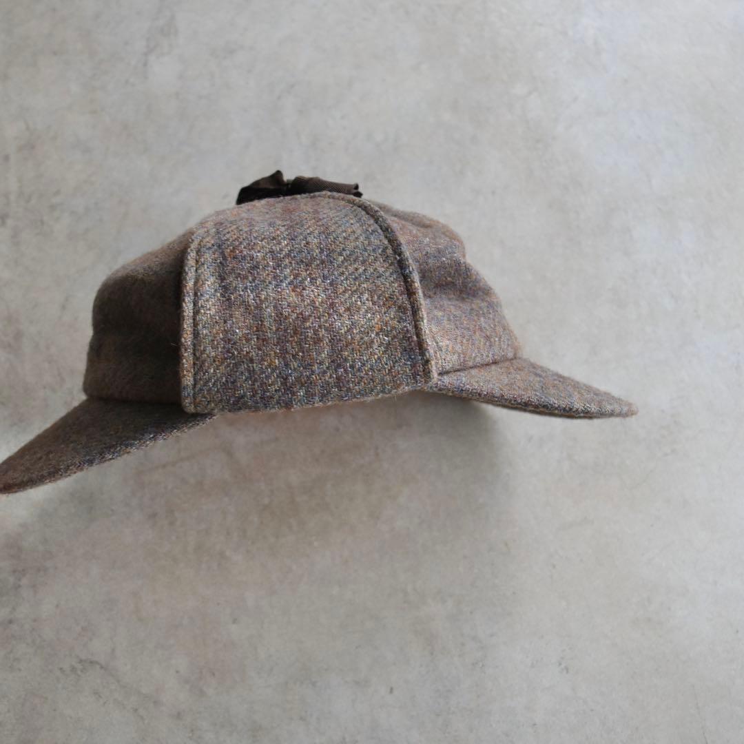 60s ディアストーカーハット ツイード XL USA製 レア ヴィンテージ