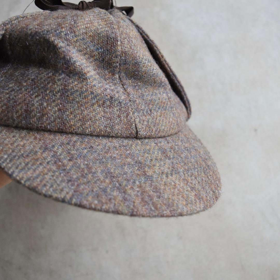 60s ディアストーカーハット ツイード XL USA製 レア ヴィンテージ