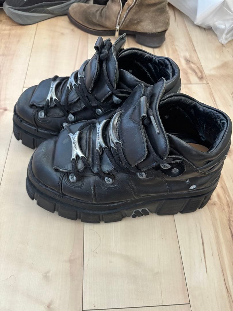 NEW ROCK ブラック 厚底スニーカー