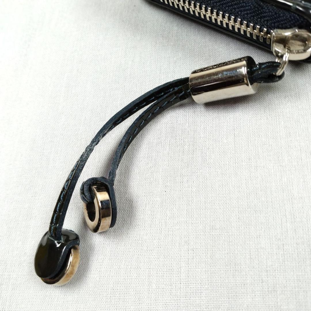 超美品 ジミーチュウ★スタースタッズ ジッピーウォレット エナメル 黒 化粧箱付