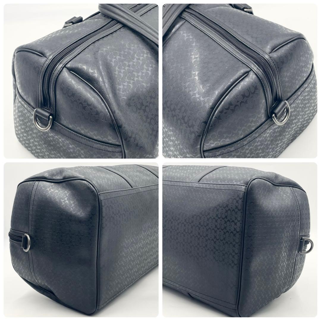 【極美品】COACH コーチ ボストンバッグ 2way シグネチャー エンボス