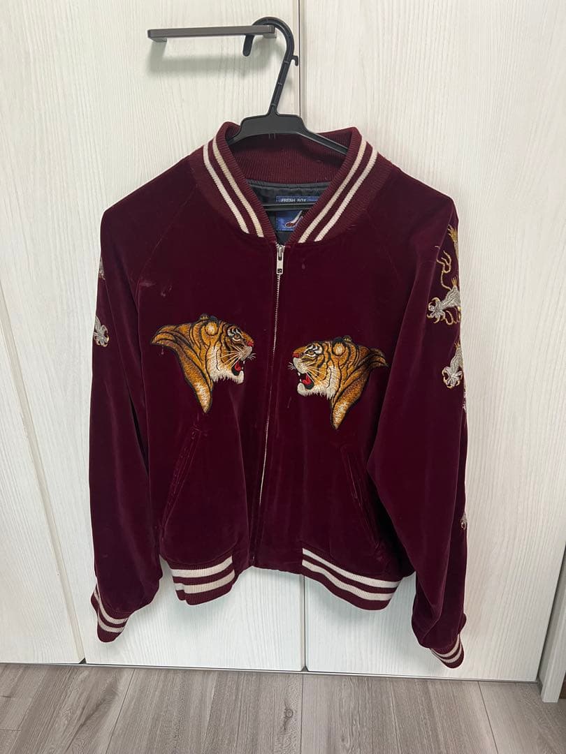 80s 稀少カラー 別珍　スカジャンレディース　ヴィンテージ