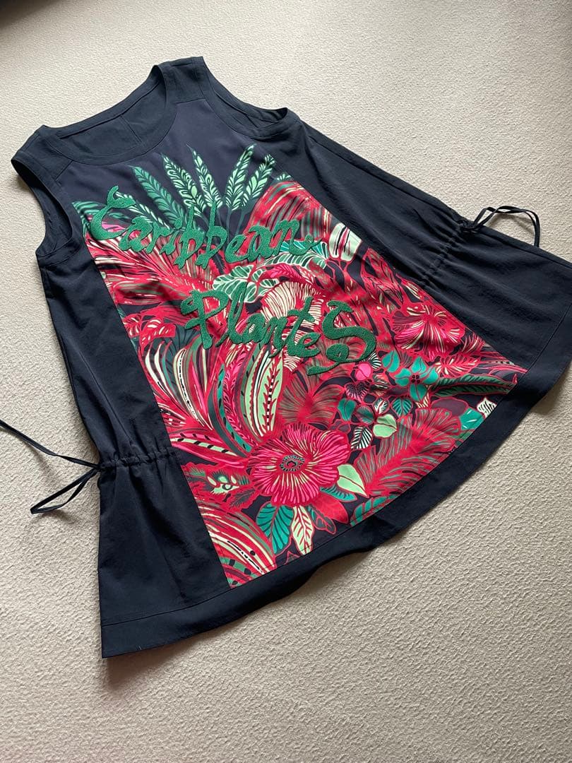 トクコプルミエヴォルCaribbean Plants Aラインチュニック