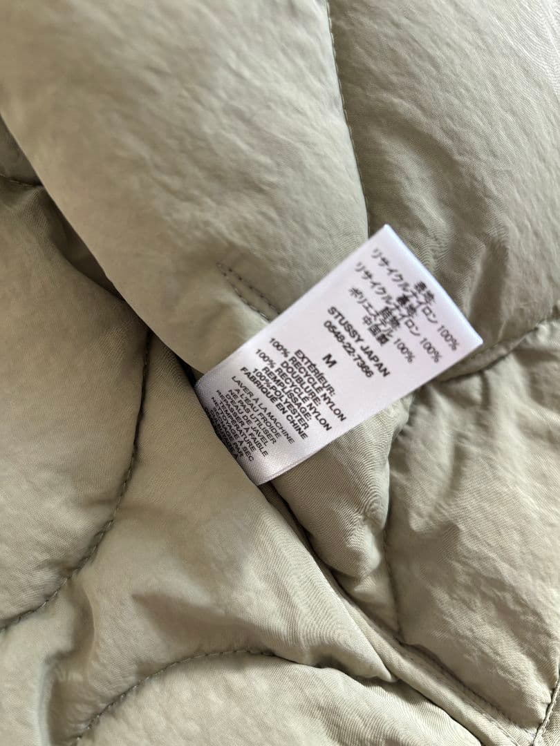 Stussy オリーブ キルティングベスト M