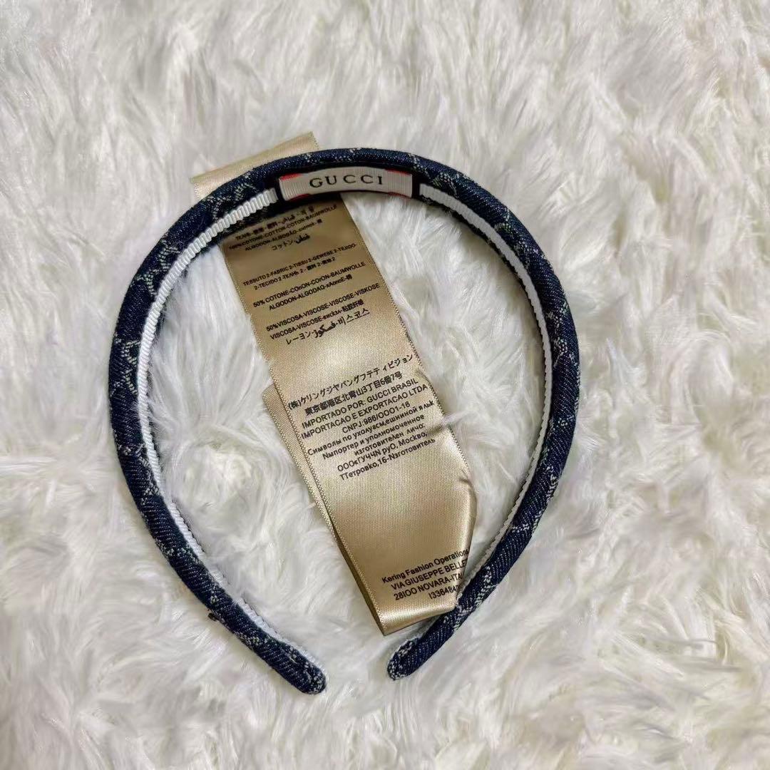 GUCCI デニム ヘアバンド カチューシャ