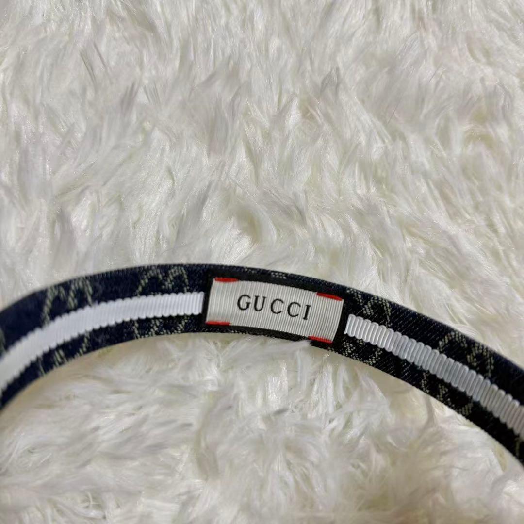 GUCCI デニム ヘアバンド カチューシャ