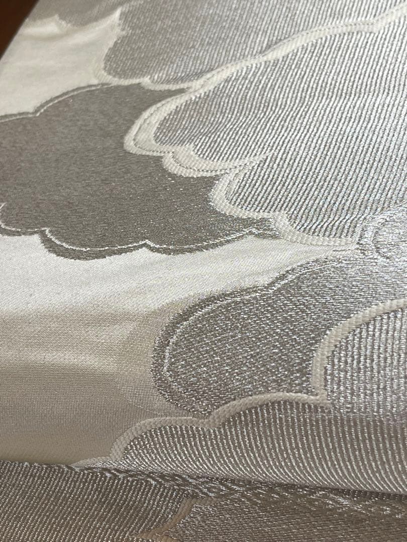 【美品】　六通柄袋帯　雲取紋様　銀糸　黒留袖　色留袖　訪問着　礼装　フォーマル