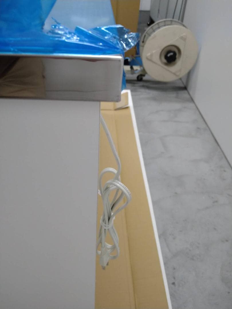 ◎7023 ステンレス頑丈鏡面カウンター幅120　ホワイト