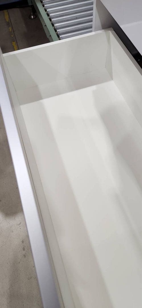 ◎7023 ステンレス頑丈鏡面カウンター幅120　ホワイト