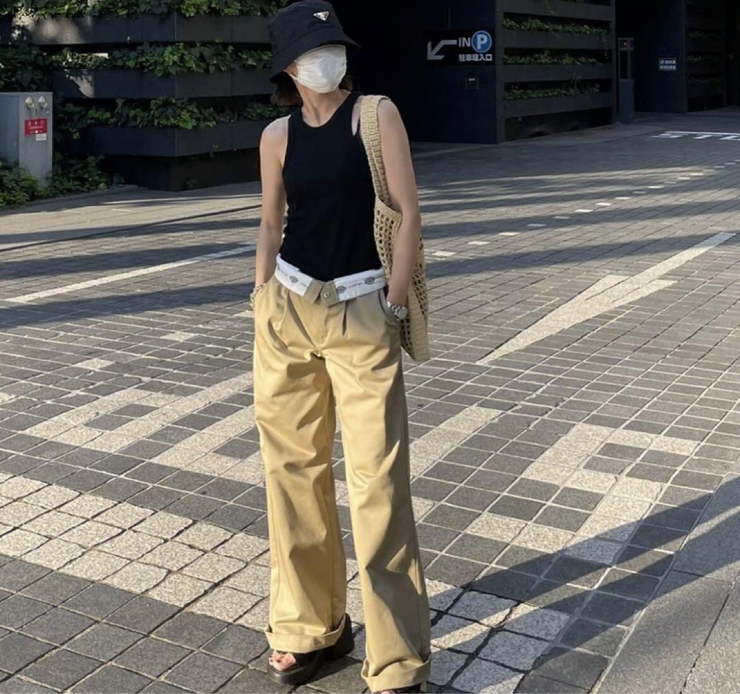 ok.soon×dickies ワイドチノ パンツ チノ