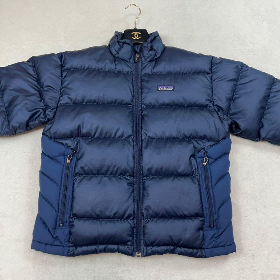 K162 S パタゴニア 収納袋あり 肉厚 ダウンジャケット ブルー メンズ
