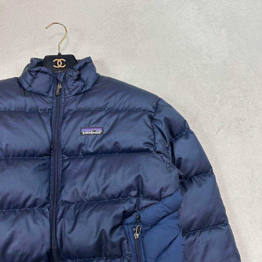 K162 S パタゴニア 収納袋あり 肉厚 ダウンジャケット ブルー メンズ