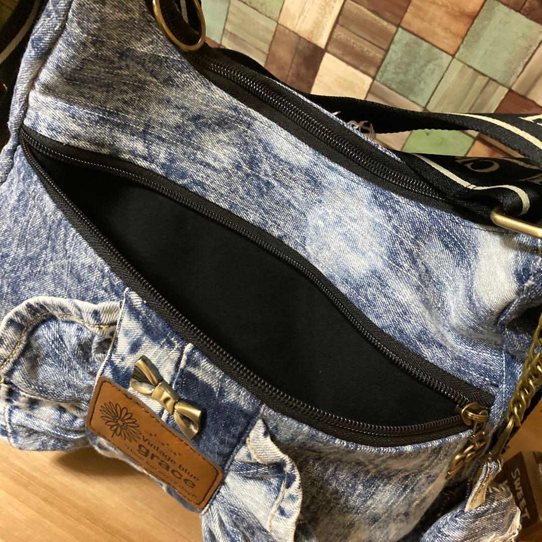 デニムリメイク フリル2wayバック