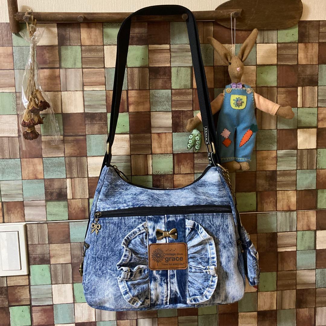 デニムリメイク フリル2wayバック