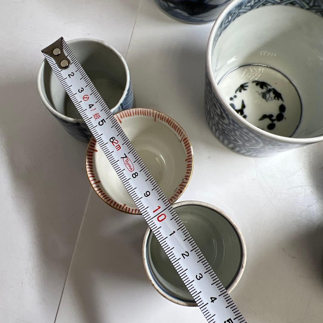 古伊万里　蛸唐草等　染付蕎麦猪口色々16点　東Y7-1224③タエトサ