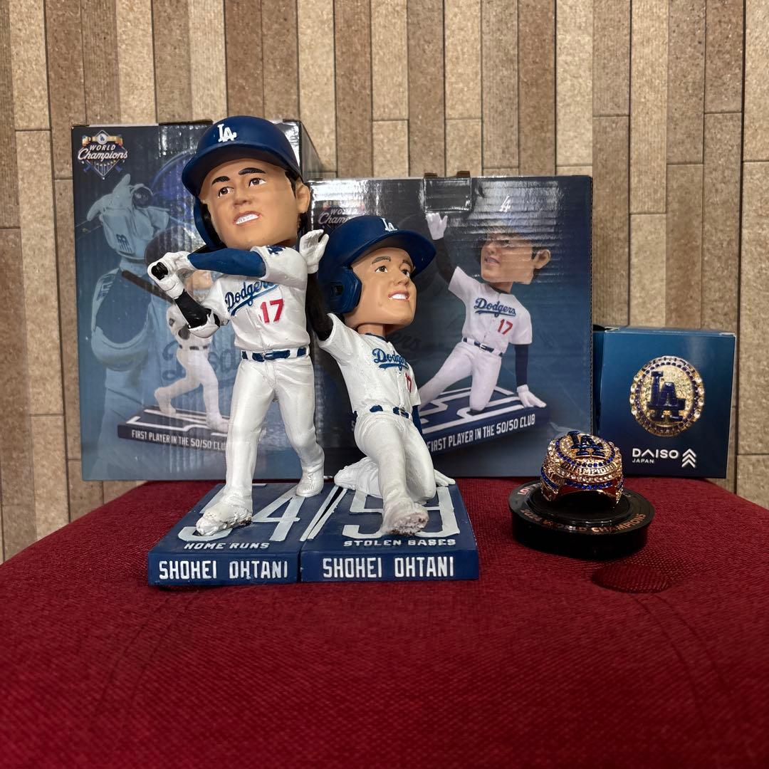 大谷翔平　50/50 ボブルヘッド2個　レプリカチャンピオンリング　3点セット