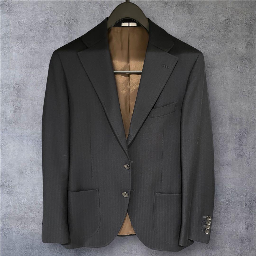 美品スーツセットアップ　ダークネイビー　スーツセレクト　マルゾット生地　A5