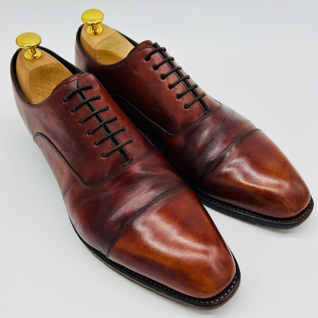 SHETLANDFOX ブライトン ストレートチップ US7 ブラウン 内羽根