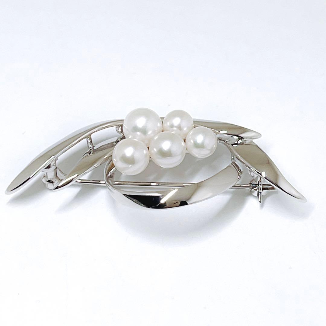 【未使用品級】✨MIKIMOTO まミキモト パール　ブローチ シルバー