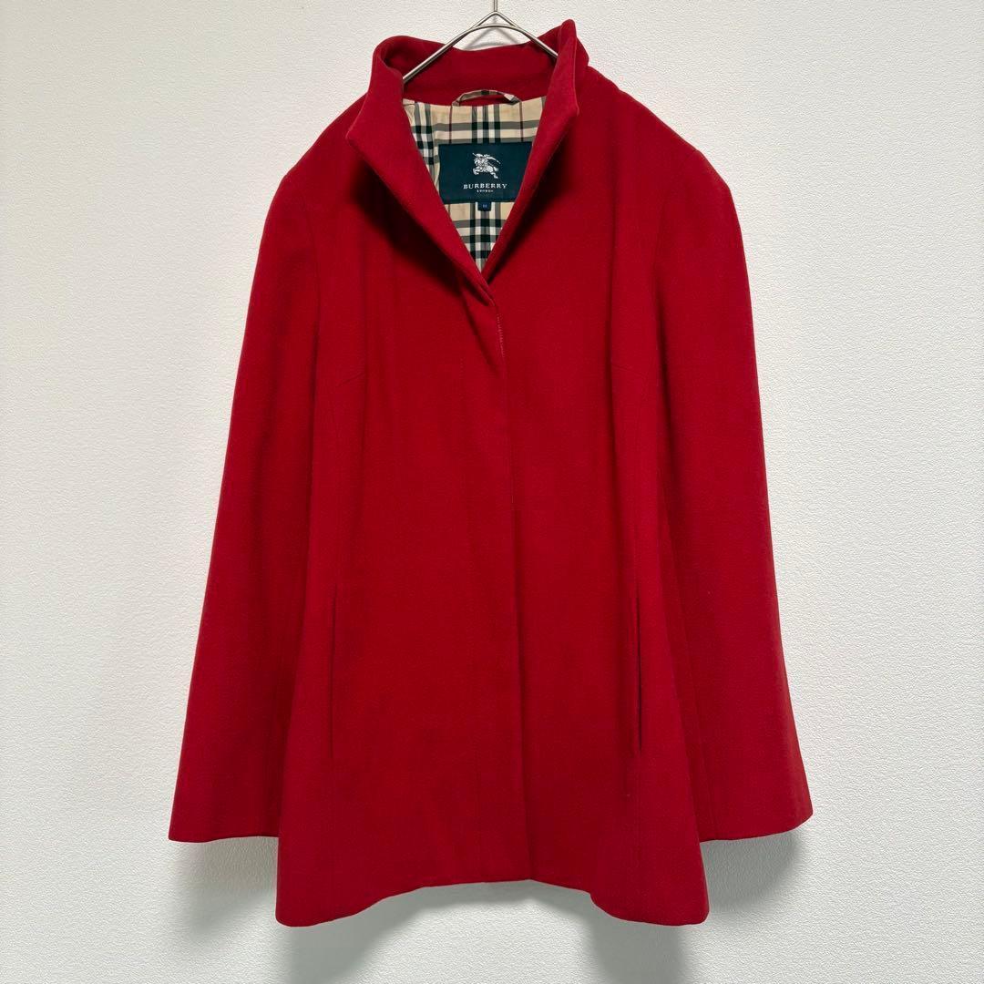 【美品】バーバリーロンドン　アンゴラウールコート ショート丈 15BR 2XL