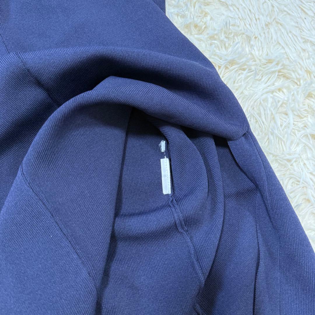 JENNE 配色カフスニットワンピース　ネイビー　S