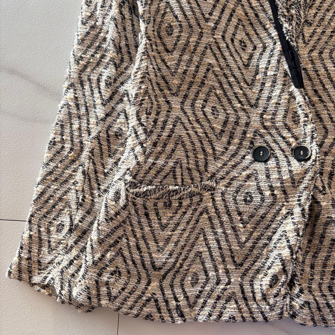 NO forte_forte テーラードジャケット　麻混合　春夏　ツイード