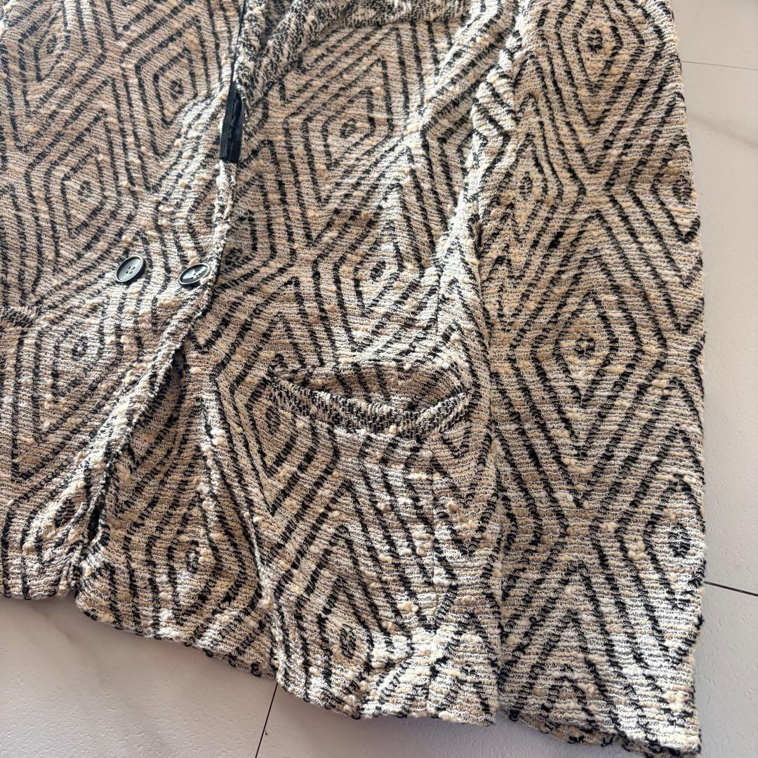 NO forte_forte テーラードジャケット　麻混合　春夏　ツイード