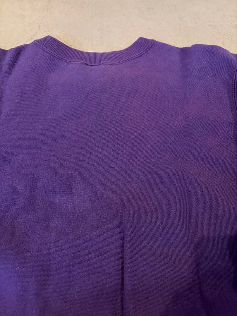 90s チャンピオン USA製　リバースウィーブ パープル ナスコンLサイズ