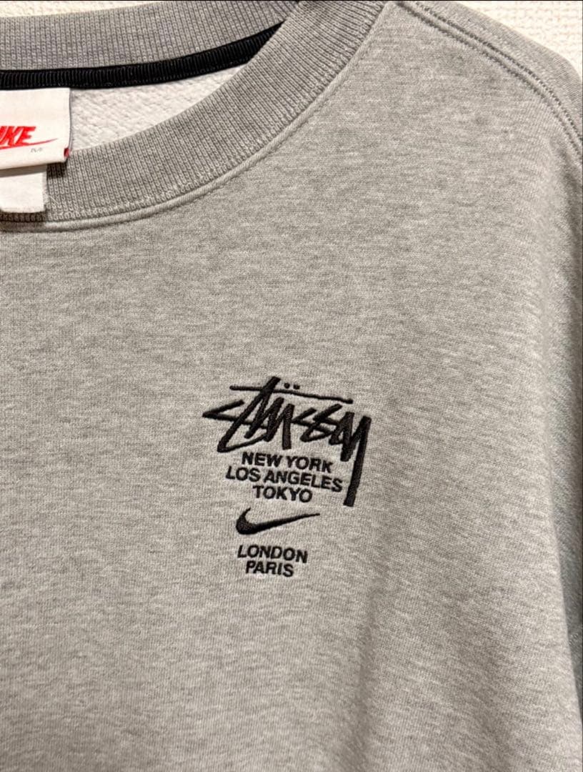 【激レア】NIKE×stussy コラボトレーナー グレー Mサイズ