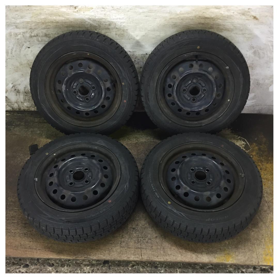 279 DUNLOP WM01 155/65R14 9分目 スタッドレス