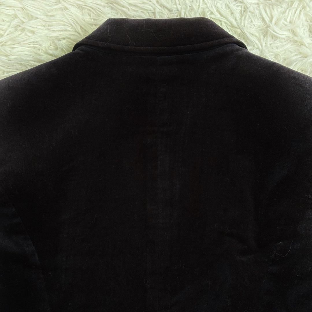 バーバリーロンドン　ベロア　ジャケット　ロゴ　ノバチェック　テーラード