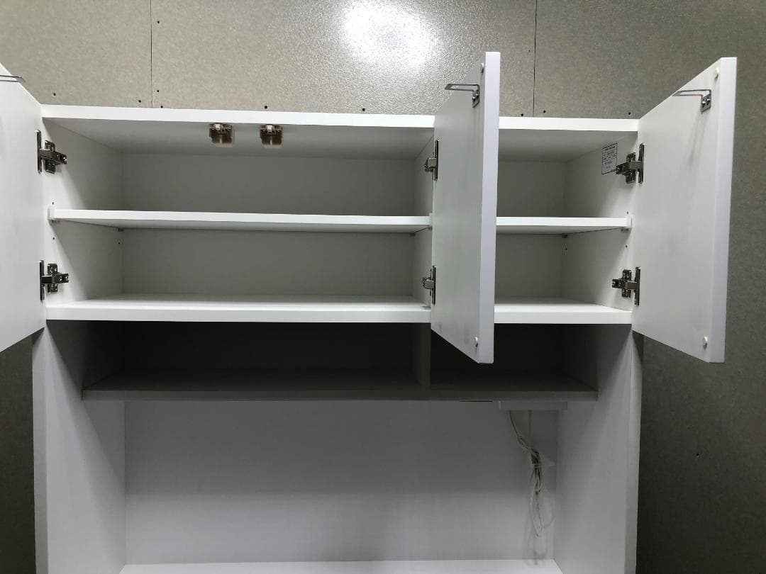 美品　ニトリ　エトナ・食器棚・キッチンボード　幅105cm　73027-3-00