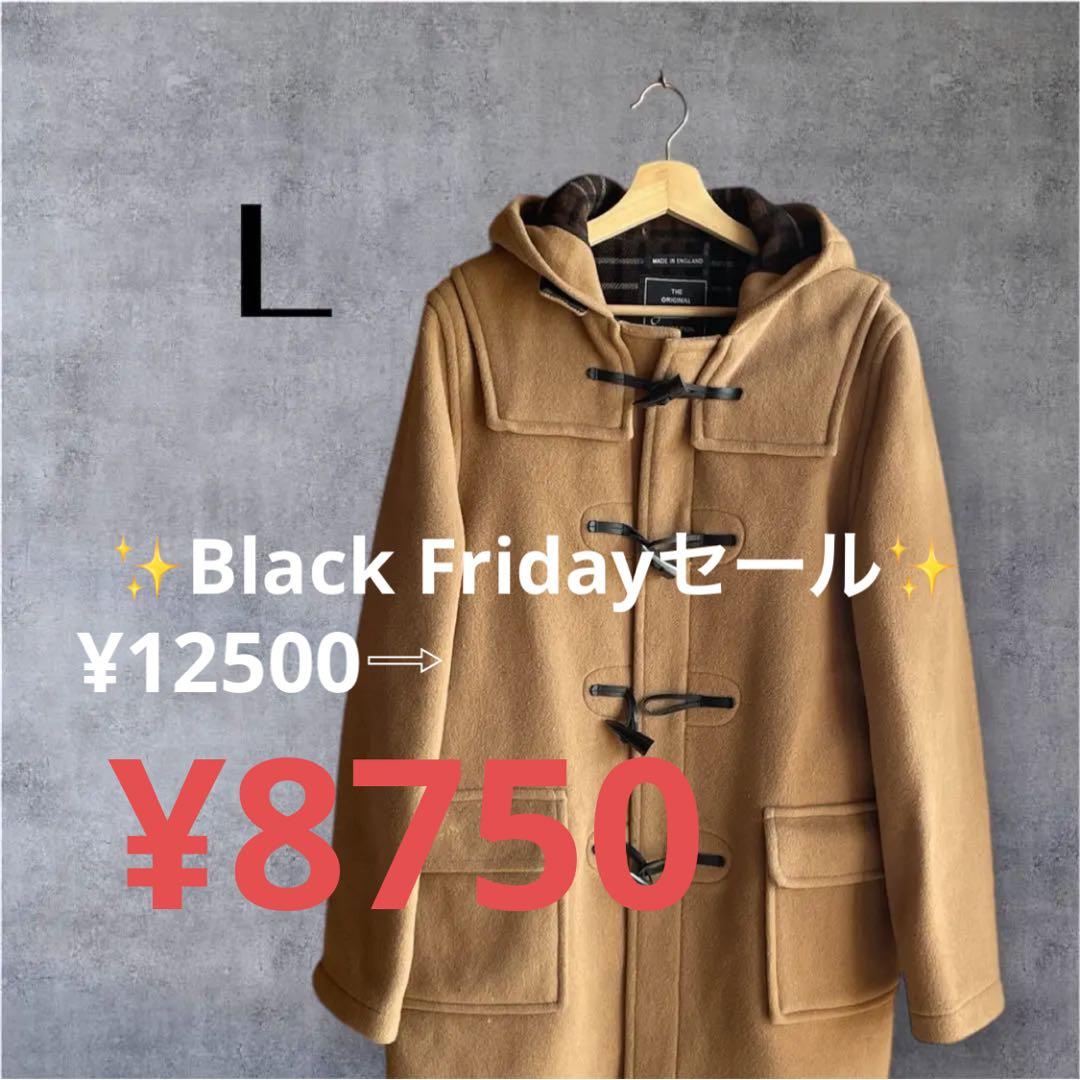 ★セール★Gloverall ダッフルコート L ウール 英国製 チェック裏地