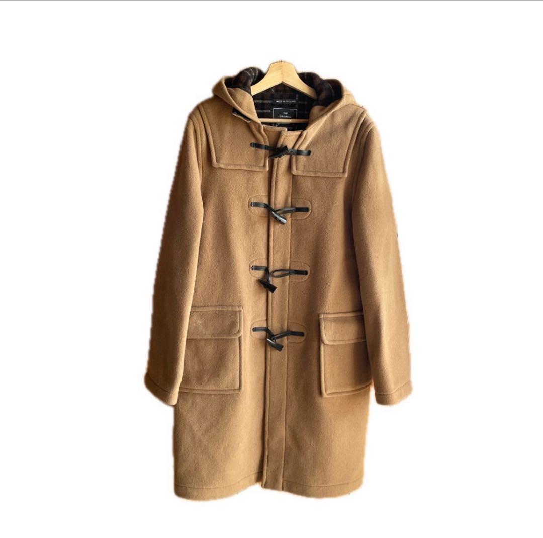 ★セール★Gloverall ダッフルコート L ウール 英国製 チェック裏地